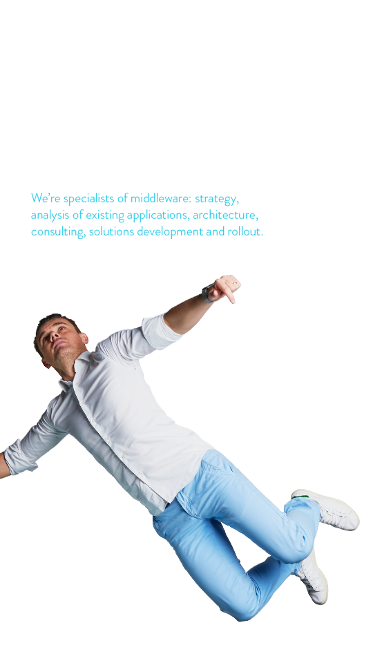 Hello! We are middleway. We set data in motion. We are specialist of middleware: strategy, analysis of existing applications, architecture, consulting, solutions development and rollout