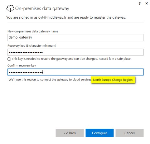 Install Azure On-Premises Data Gateway - step 5