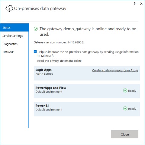 Install Azure On-Premises Data Gateway - step 8