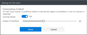 Azure logic app for each parametres