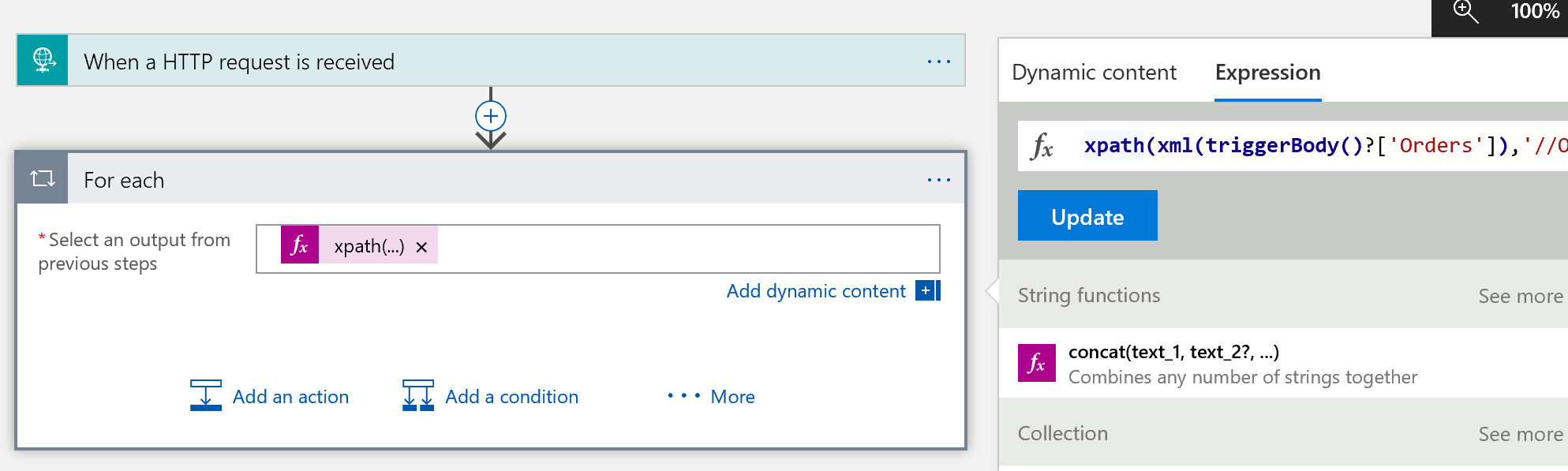 Middleway Azure Logic Apps "For each" statement