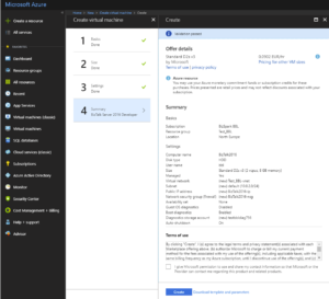 create virtual machine Azure