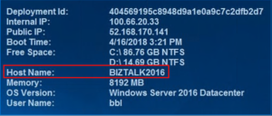 see hostname biztalk tracking azure