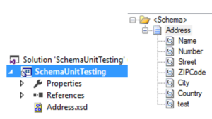 unit test xml schema project