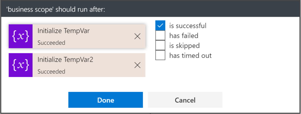 configure run after detail