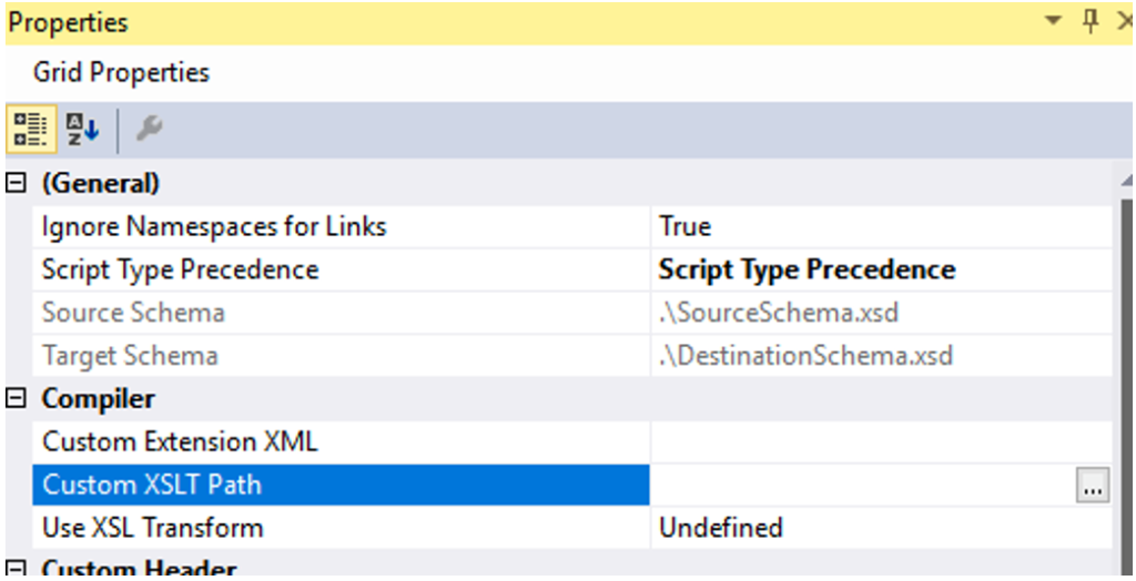 configurer chemin custom-xslt