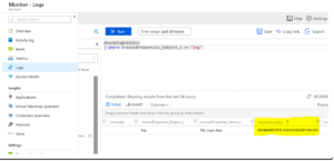 log analytics query