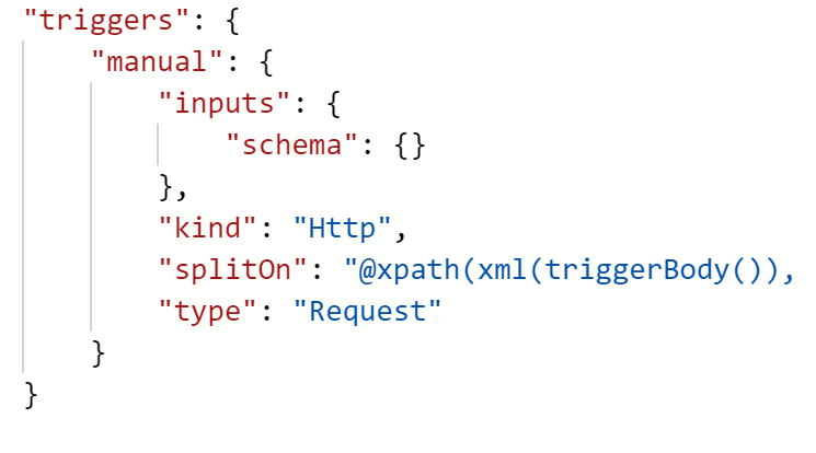 paramètre splitOn dans le Code View