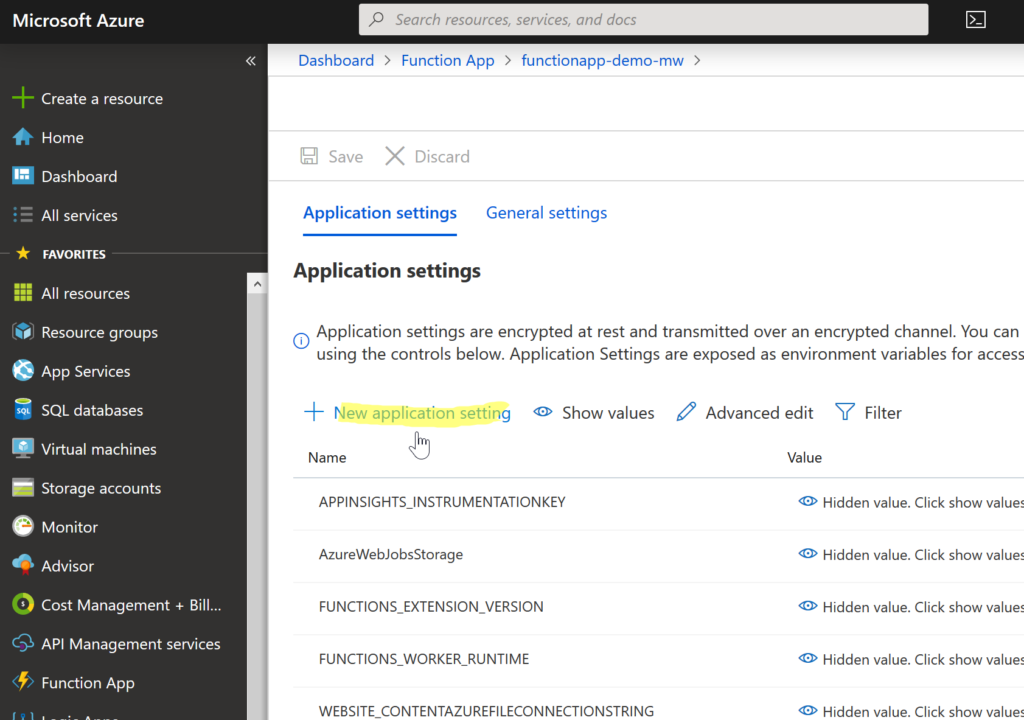 Getting secret from Key Vault in Azure Function App