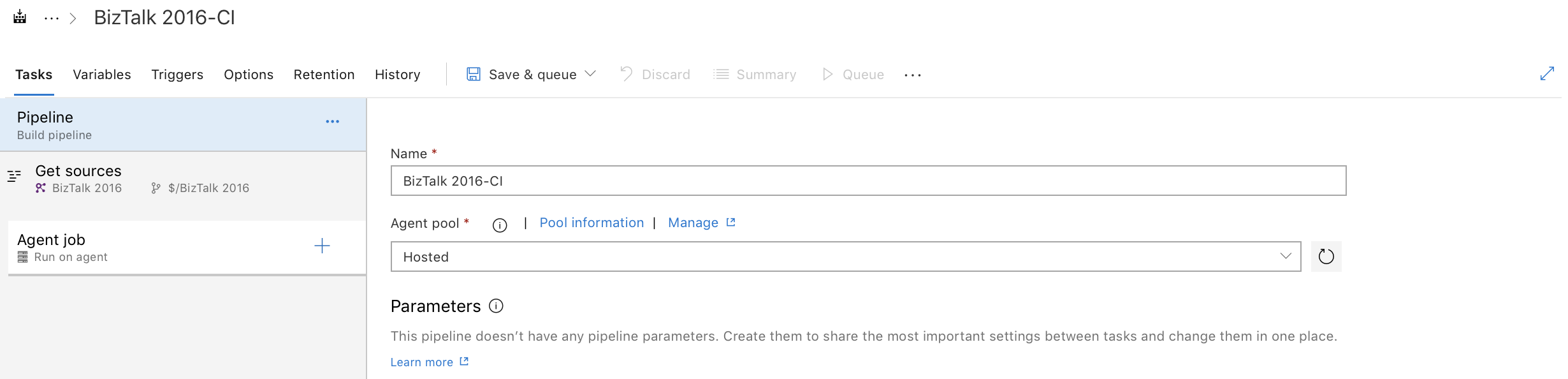 Configuration pipeline