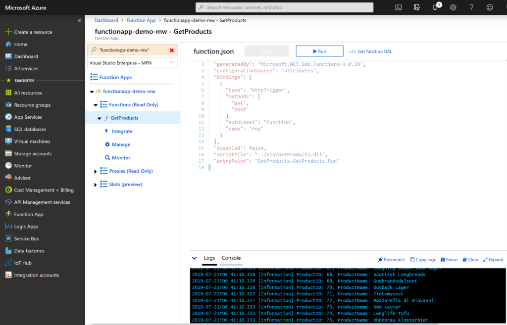 Getting secret from Key Vault in Azure Function App