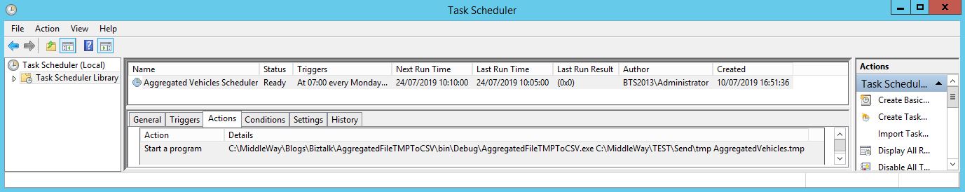 Création du task scheduler