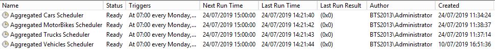 Adding a scheduler by vehicle type