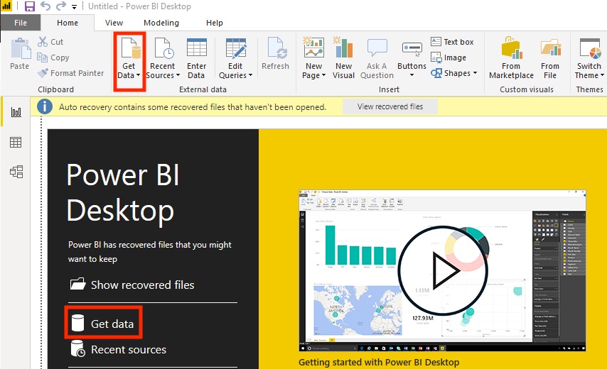 Power BI Get data