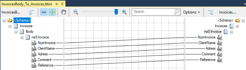 Mapping Invoices Body vers Invoices