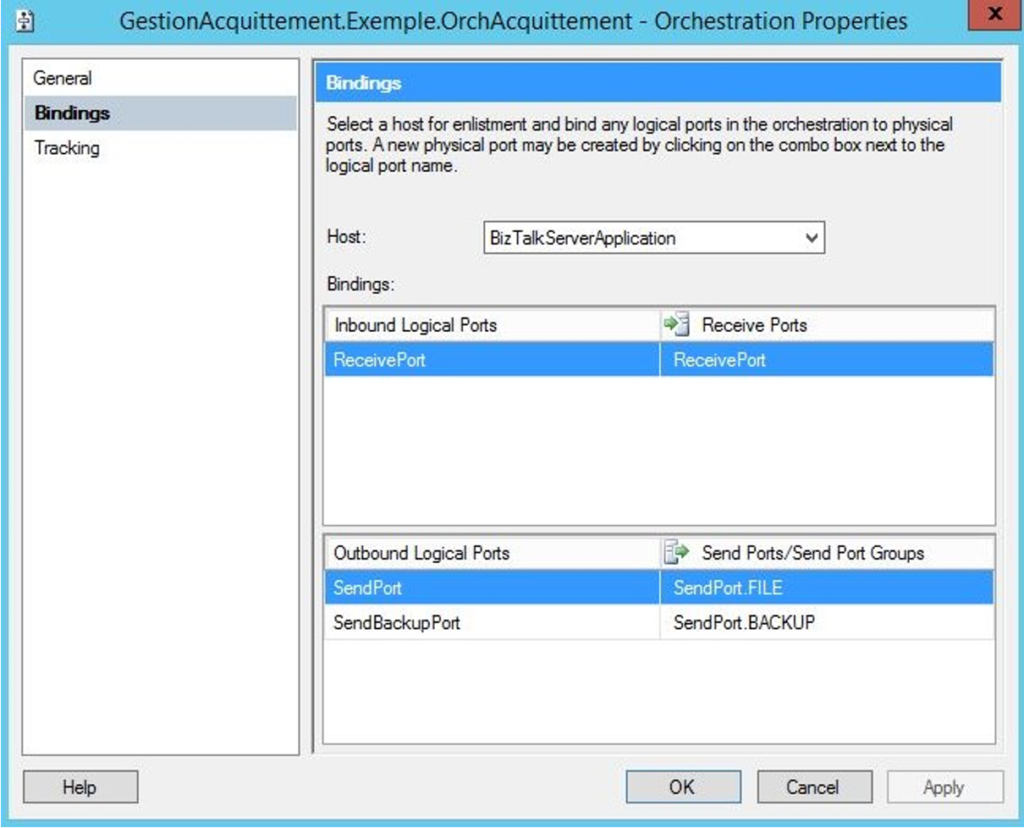 ack orchestration binding BizTalk Server