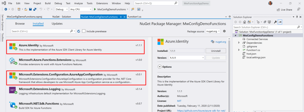Adding NuGet packages