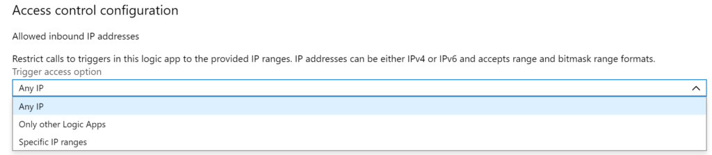 Access control configuration