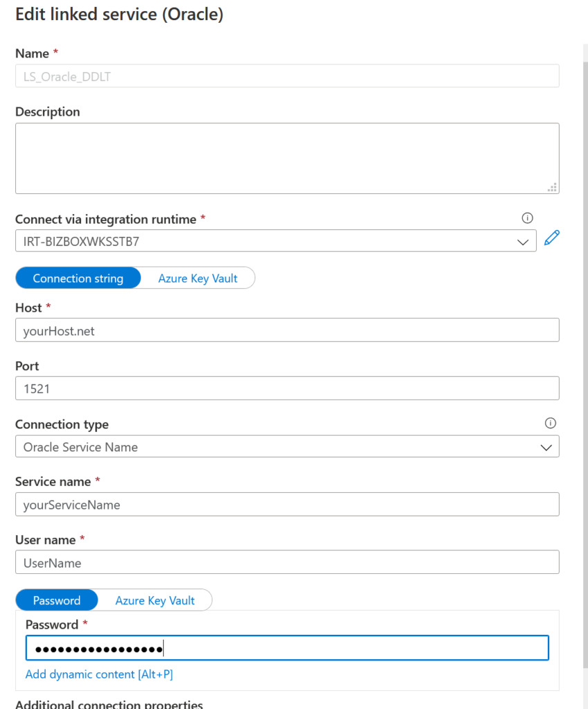 Informations de connexion