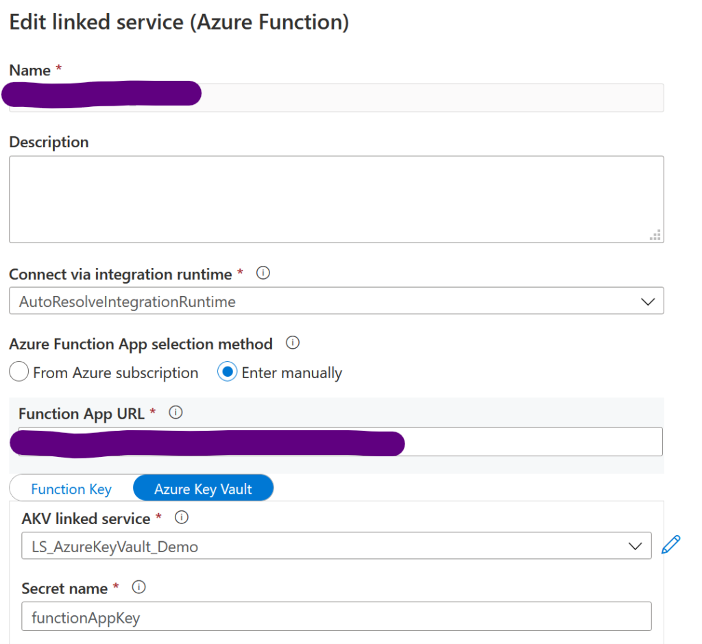 Azure function data set