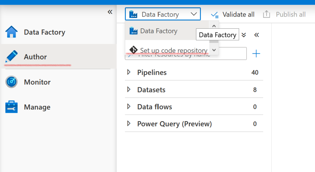 Set up code repository