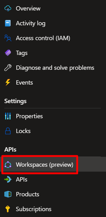 azure api management workspace preview