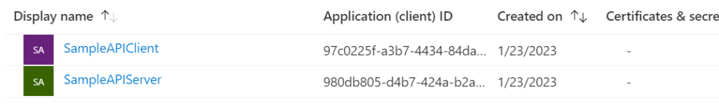 client oauth credentials app registration