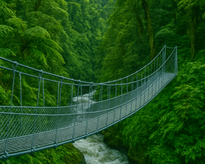 Pont solide dans la jungle