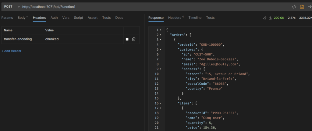 Azure Function : test 1