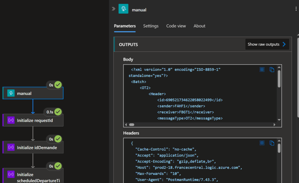 logicapp run successful