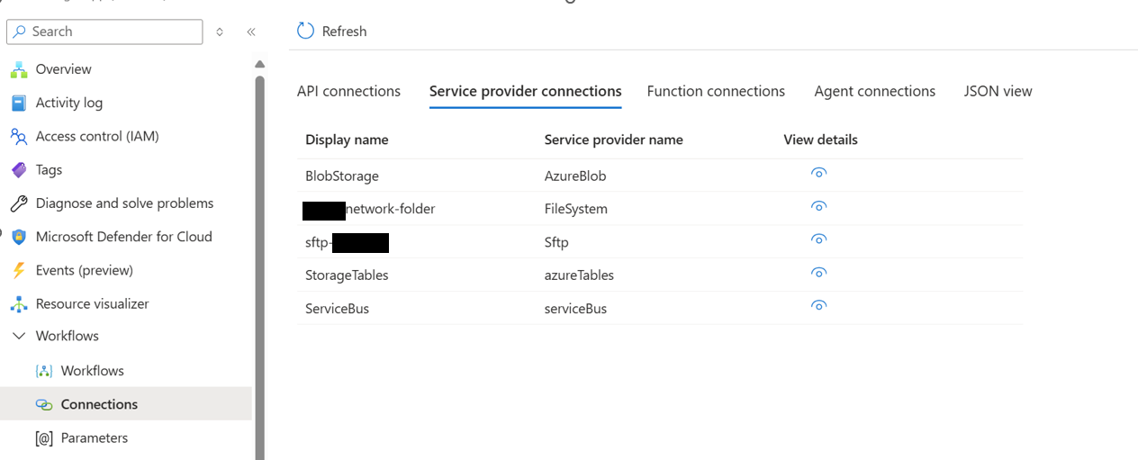 File Share Connection in Logic App