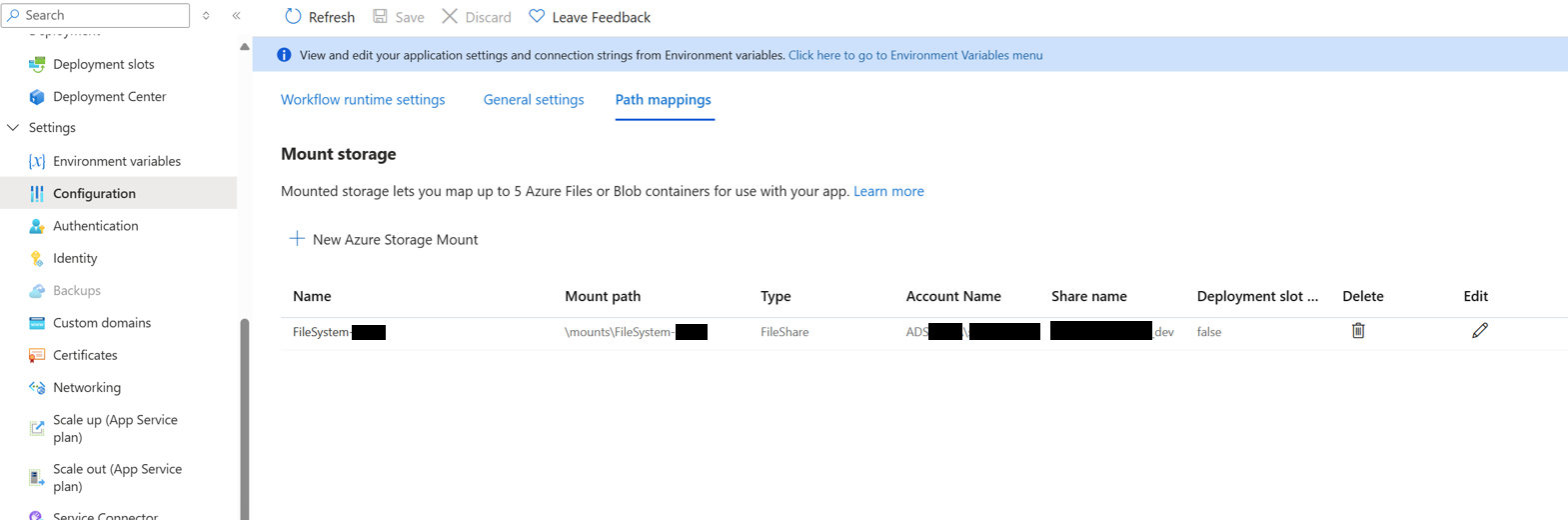 Mount Storage in Logic App