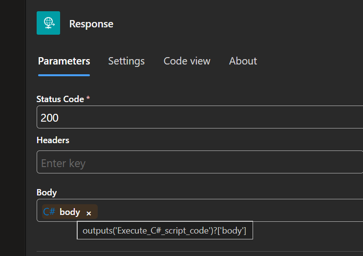 script response