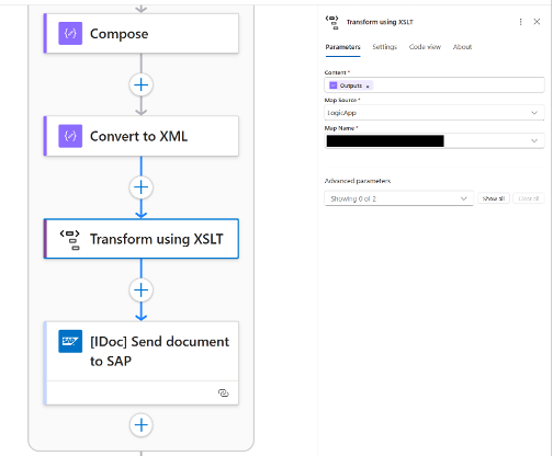 mapping actiosn in Logic Apps